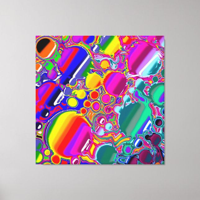 Toile Rainbow Blast Art Abstrait (Recto)