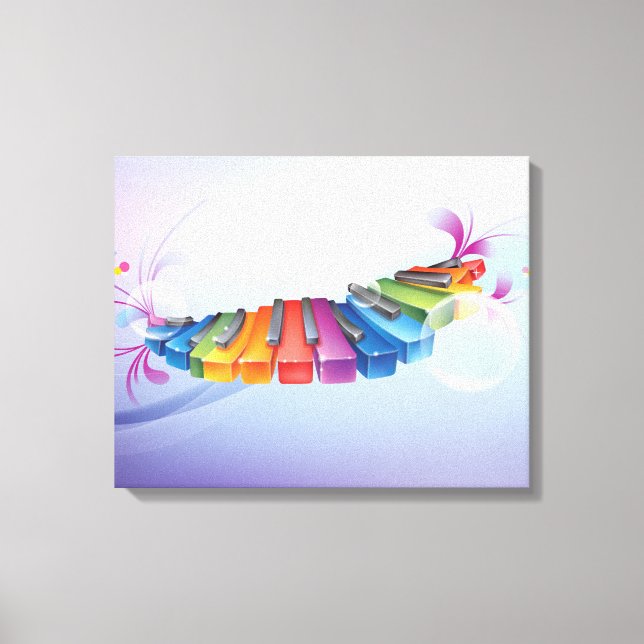 Toile Rainbow Keyboard Music Imaginaire surréaliste (Recto)