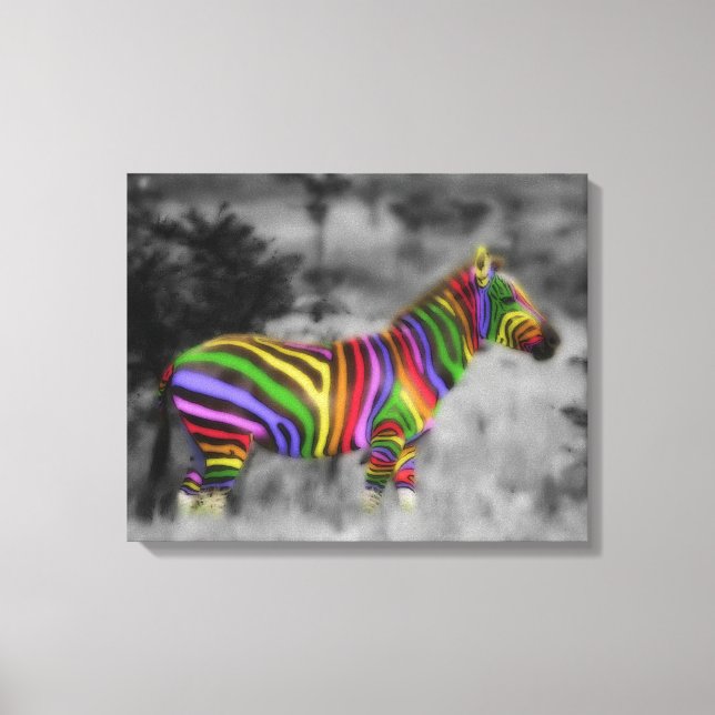 Toile Rainbow Zebra (Recto)