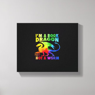 Toile Rainbows Je suis un livre Dragons Pas un ver LGBT 
