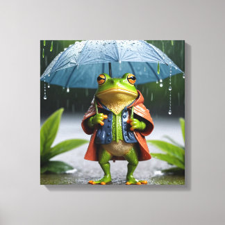 Toile Rainy Day Frog