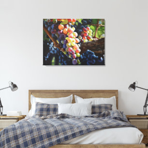 Toile Raisins d'abondance pour les amateurs de vin et le