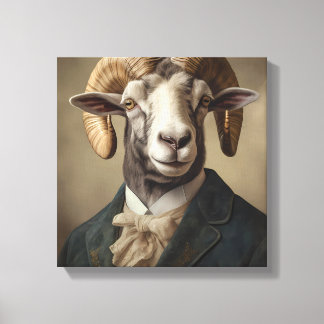 Toile Ram en costume | Art animal | Animal en costume