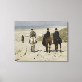 Toile Randonnée équestre le long de la plage - Belle toi