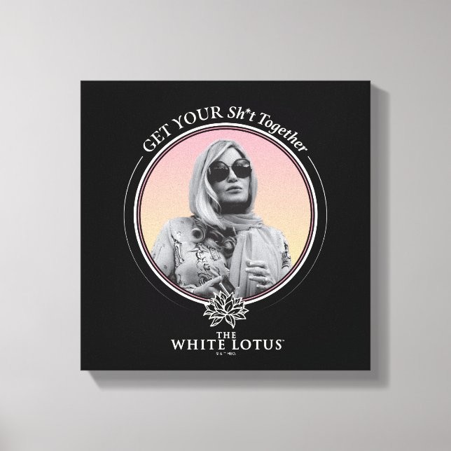 Toile Rassemblez votre sh*t - Le Lotus Blanc (Recto)