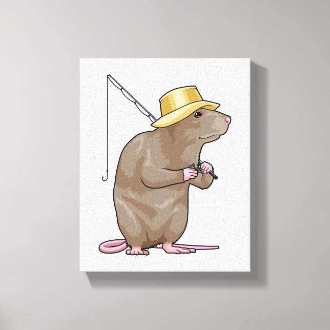 Toile Rat at Fishing with Fishing rod (Recto)