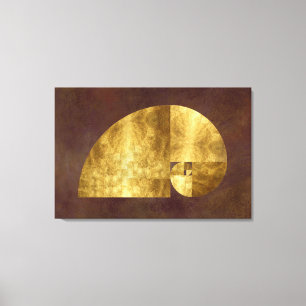 Toile Ratio d'or, spirale de Fibonacci