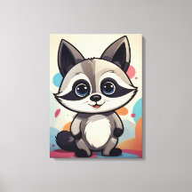 Raton laveur mignon dessin animé Art Kawaii