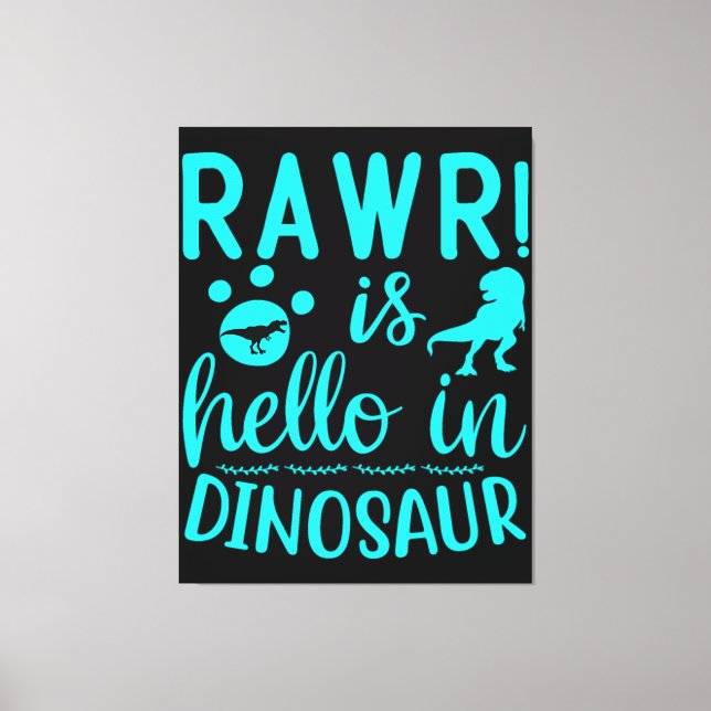Toile Rawr ! Bonjour à Dinosaur (Recto)