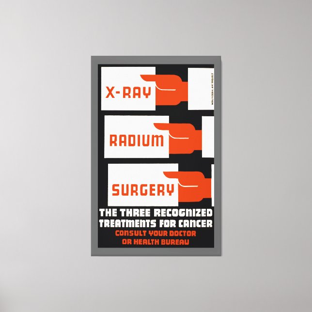 Toile Rayon X, Radium, Chirurgie (Recto)