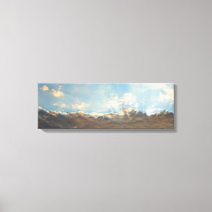 Toile Rayons du soleil et nuages bleus Paysage panoramiq