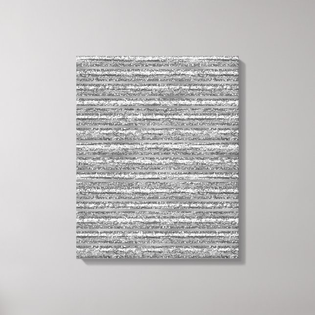 Toile Rayures de brillance argentée (Recto)
