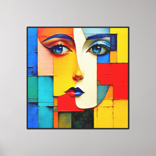 Toile "Réalités fracturées" - Un portrait Abstrait