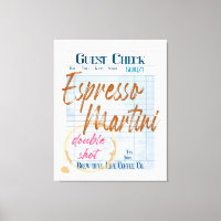 Réception du chèque client Espresso Martini double