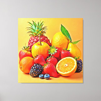 Toile Récolte de fruits vibrants : design de récolte fra