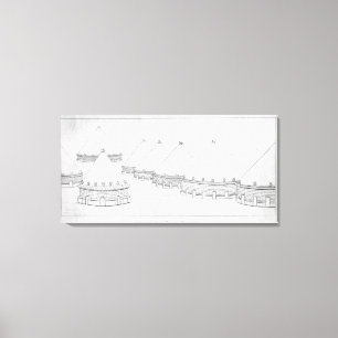 Toile Reconstruction des tombes d'Etruscan chez