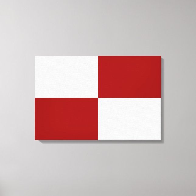 Toile Rectangles rouge et blanc (Recto)