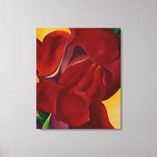 Toile Red Canna 1923 Georgia O'Keeffe huile Peinture Imp