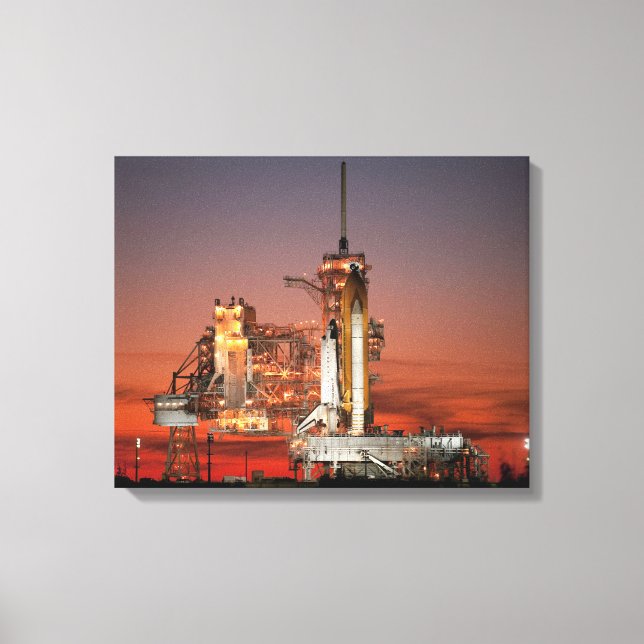 Toile Red Sky for Space Shuttle Atlantis Launch (Recto)