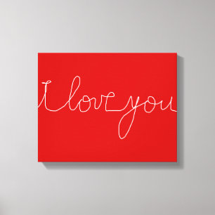 Toile red & white decor love theme