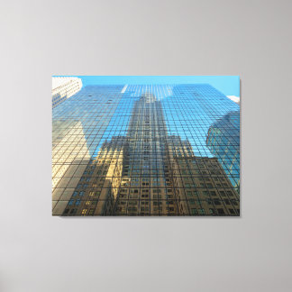 Toile Reflet de l'Empire State Building sur le bâtiment