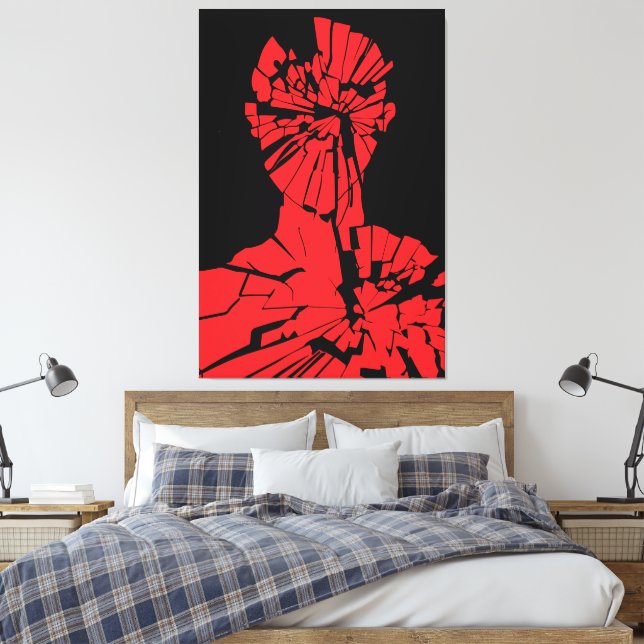 Toile Reflet Rouge Brisé (Insitu(Chambre))