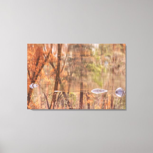 Toile Réflexion de la rivière d'automne (Recto)