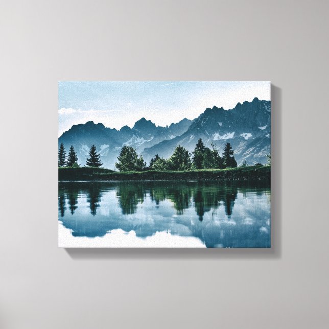 Toile Réflexion des forêts de montagne (Recto)