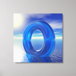 Toile Réflexions bleues