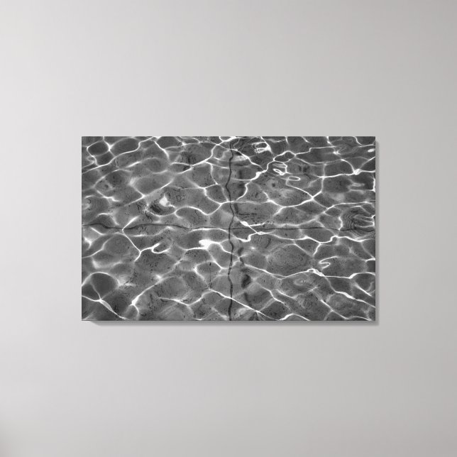 Toile Réflexions Légères Sur L'Eau : Noir & Blanc (Recto)