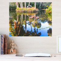 Réflexions : Palmiers dans le parc Pond Bok Tower 