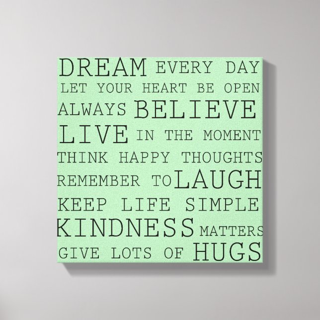 Toile Réflexions positives (Recto)
