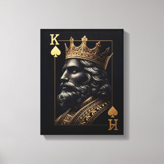 Toile Regal Gold King of Spades Art Print