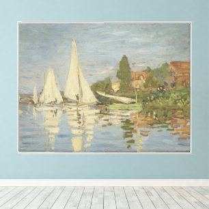 Toile Régates à Argenteuil, peinture à l'huile, Claude M