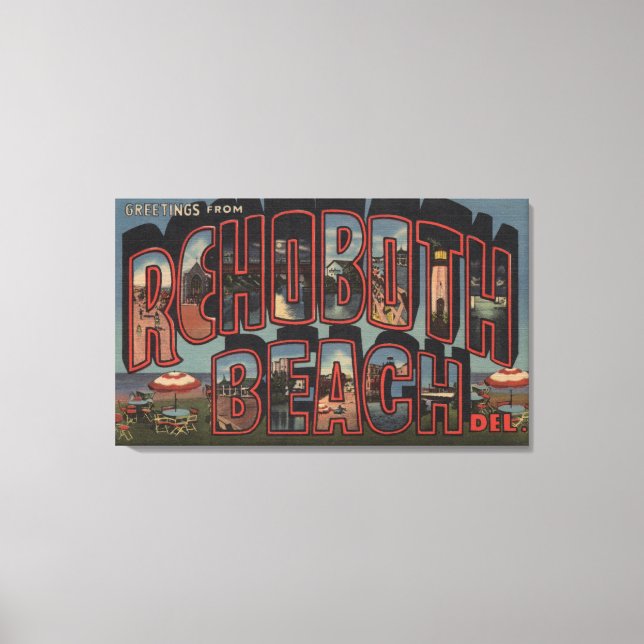Toile Rehoboth Beach, Delaware - Grandes Scènes De Lettr (Recto)