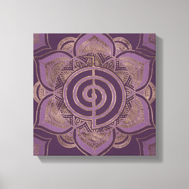 Toile Reiki Cho Ku Rei - pastel et or (Recto)