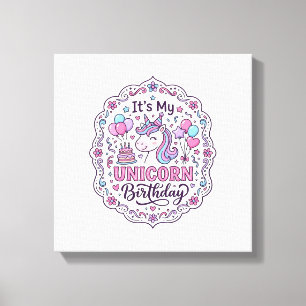 Toile Reine d'anniversaire de Licorne de Licorne Land Te