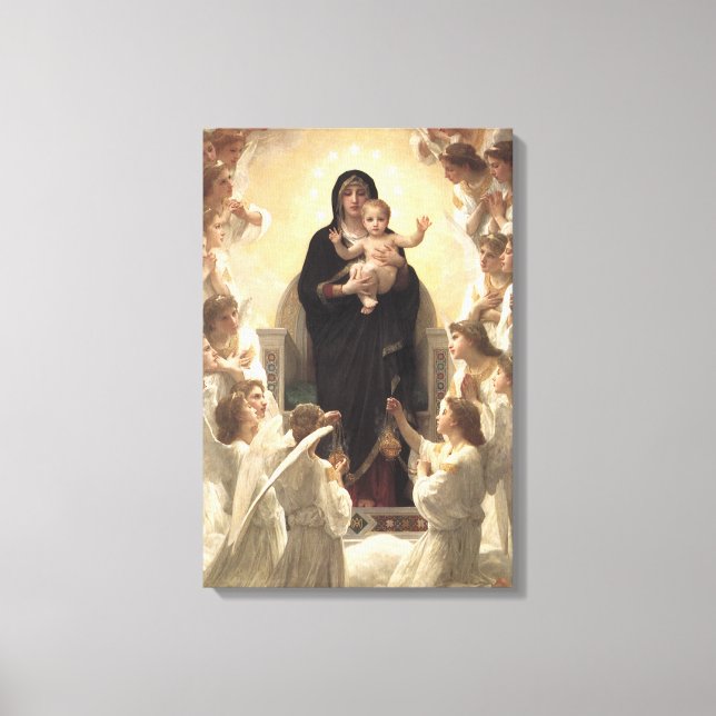Toile Reine des Anges Regina Angelorum par Bouguereau (Recto)