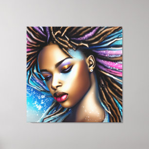 Toile Reine des neiges Melanin Black Girl Magic Sista Fe