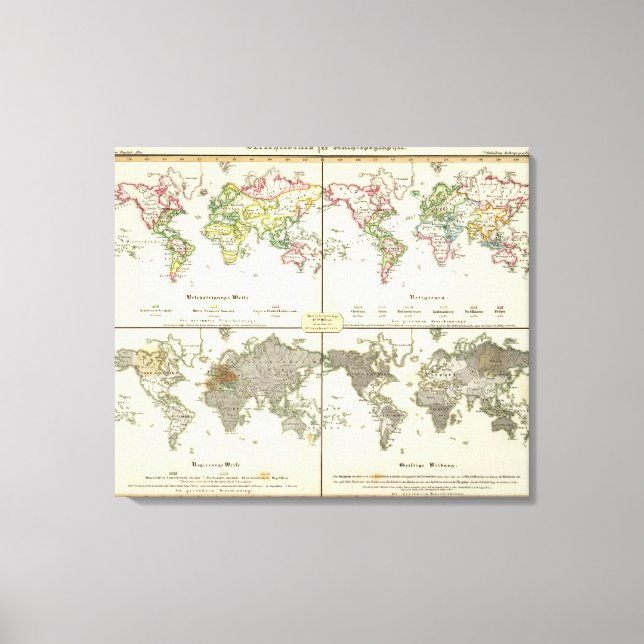 Toile religion d'emploi Carte du gouvernement (Recto)