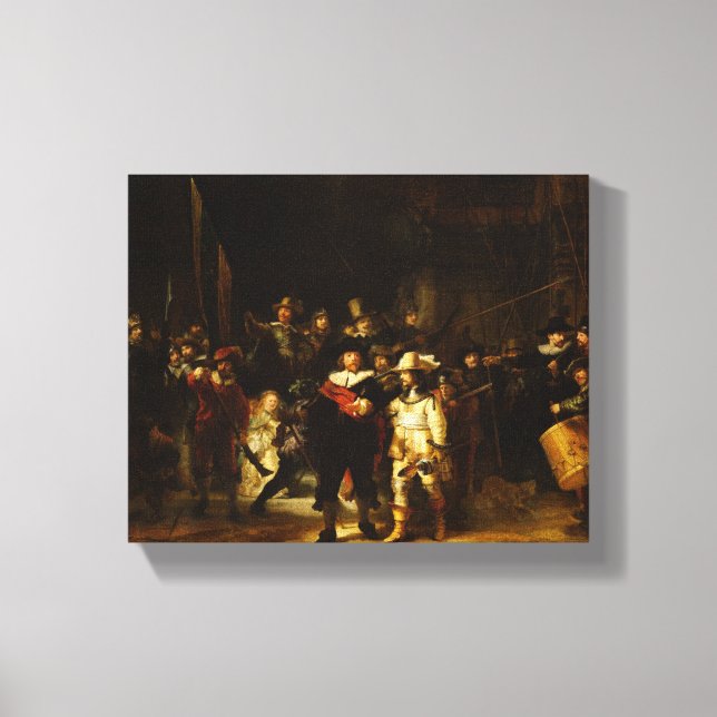 Toile Rembrandt Nightwatch Night Watch Peinture baroque (Recto)