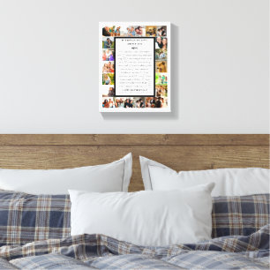 Toile Remerciements de maman   Collage photo de la Fête 