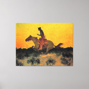 Toile Remington - Contre le coucher du soleil, les beaux