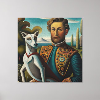 Toile Renaissance Elegance Italian Greyhound and Noble