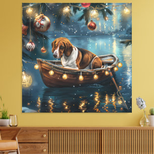 Toile Renard américain de Noël Voyage de fête English Fo