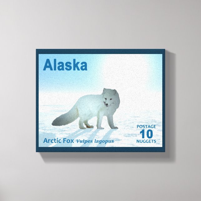 Toile Renard arctique - Alaska Postage (Recto)