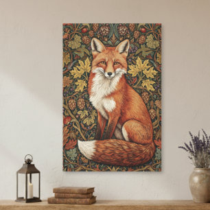 Toile Renard automnal de cottage vintage William Morris
