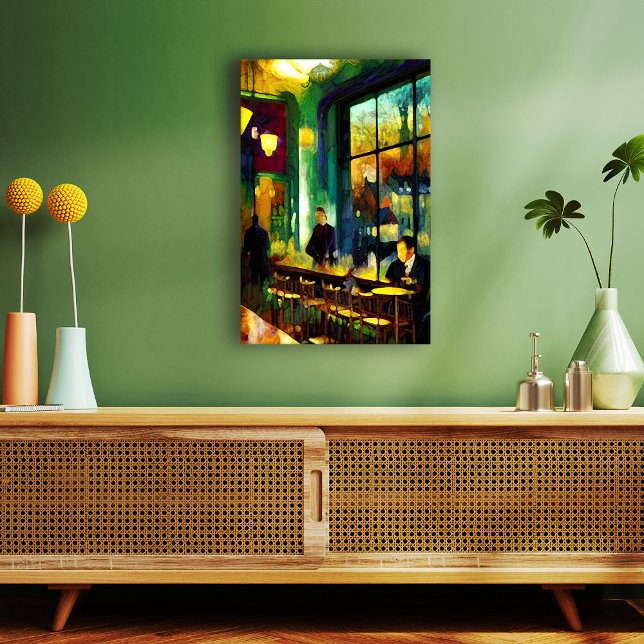 Toile Rencontre au Café (Créateur téléchargé)