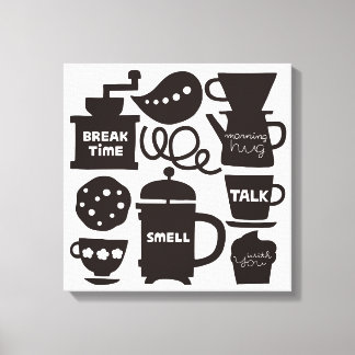 TOILE RENCONTRONS-NOUS POUR L'IMPRESSION DE CAFÉ