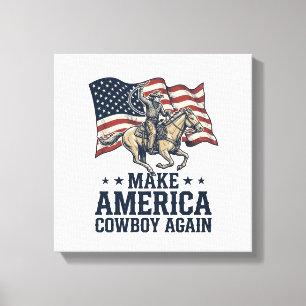 Toile Rendez à l'Amérique son Cowboy Patriote Chemise We